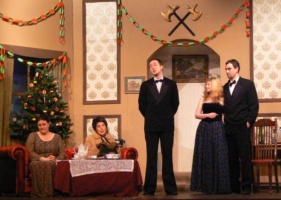 Ethel Fordyce, Mrs Puffin, Nicholas Fordyce, Jacqueline Fordyce and Roger Vincent
