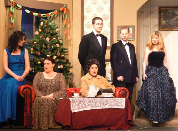 Pamela Fordyce, Ethel Fordyce, Mrs Puffin, Nicholas Fordyce, Victor Parker and Jacqueline Fordyce