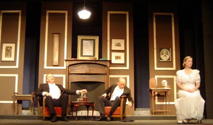 Colonel Pickering, Henry Higgins and Eliza Doolittle
