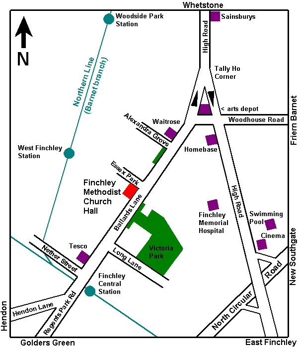 Finchley Methodist Church Hall, Ballards Lane, Finchley, London, N3 1NB