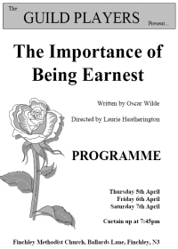 The Importance Of Being earnest Programme Cover